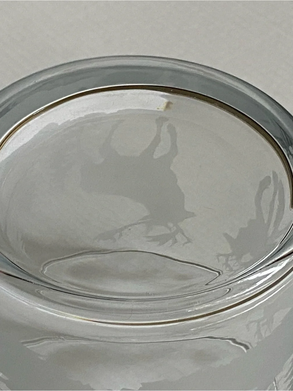 Etched Glass Cylinder Pillar Candle Holder 6” X 6” Vase Woodland Deer Tree EUC